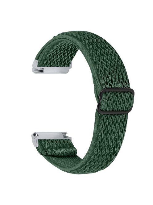 For Garmin Vivomove 3 / GarminMove 3 20mm Elastic Watch Strap Replacement Watchband - Army Green