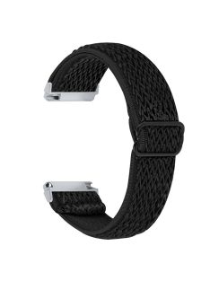   For Garmin Vivomove 3 / GarminMove 3 20mm Elastic Watch Strap Replacement Watchband - Black