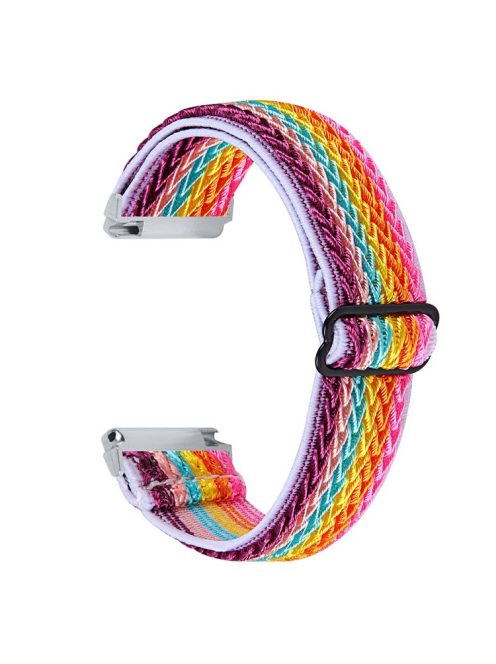 For Garmin Vivomove 3 / GarminMove 3 20mm Elastic Watch Strap Replacement Watchband - Rainbow