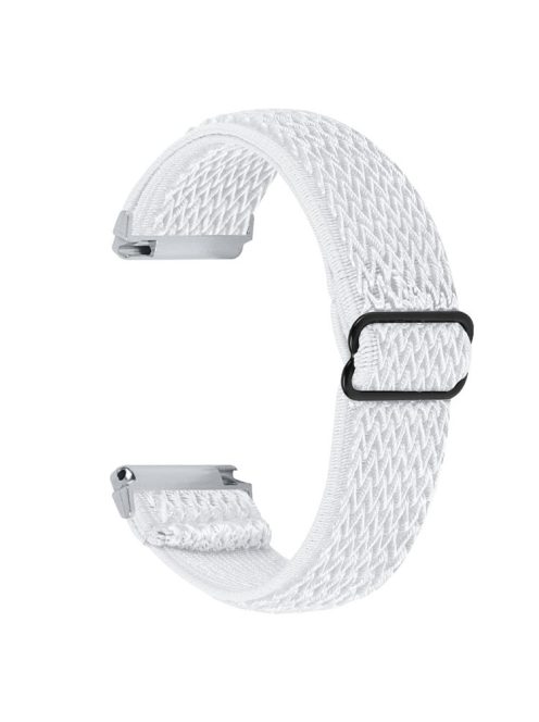 For Garmin Vivomove 3 / GarminMove 3 20mm Elastic Watch Strap Replacement Watchband - White