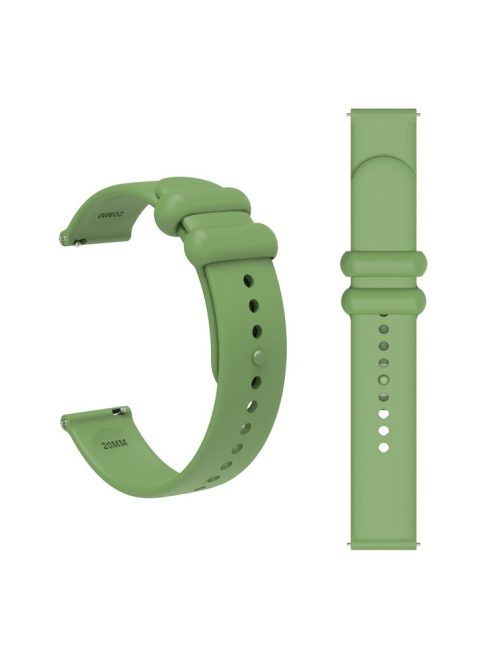 For Garmin Vivomove 3 / GarminMove 3 Silicone Strap 20mm Button Buckle Watch Band - Army Green