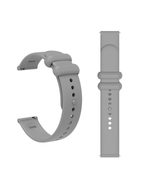 For Garmin Vivomove 3 / GarminMove 3 Silicone Strap 20mm Button Buckle Watch Band - Grey