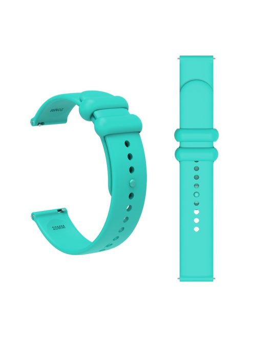 For Garmin Vivomove 3 / GarminMove 3 Silicone Strap 20mm Button Buckle Watch Band - Mint Green