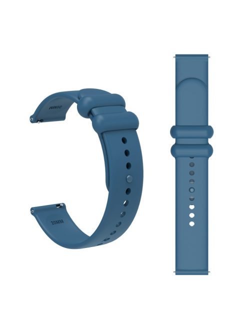 For Garmin Vivomove 3 / GarminMove 3 Silicone Strap 20mm Button Buckle Watch Band - Rock Cyan