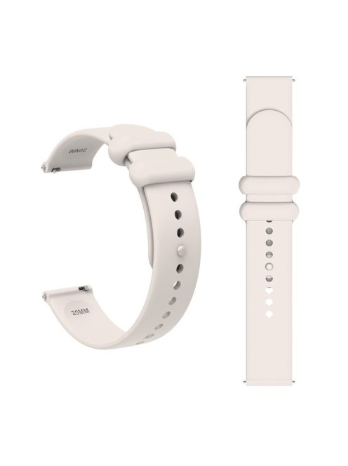 For Garmin Vivomove 3 / GarminMove 3 Silicone Strap 20mm Button Buckle Watch Band - Starlight