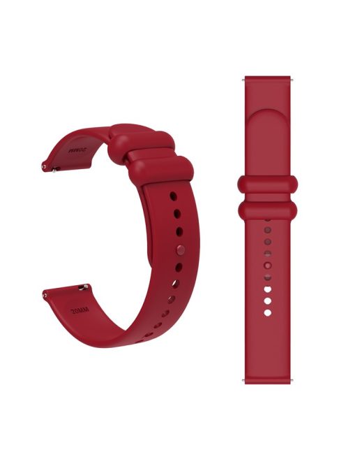 For Garmin Vivomove 3 / GarminMove 3 Silicone Strap 20mm Button Buckle Watch Band - Wine Red