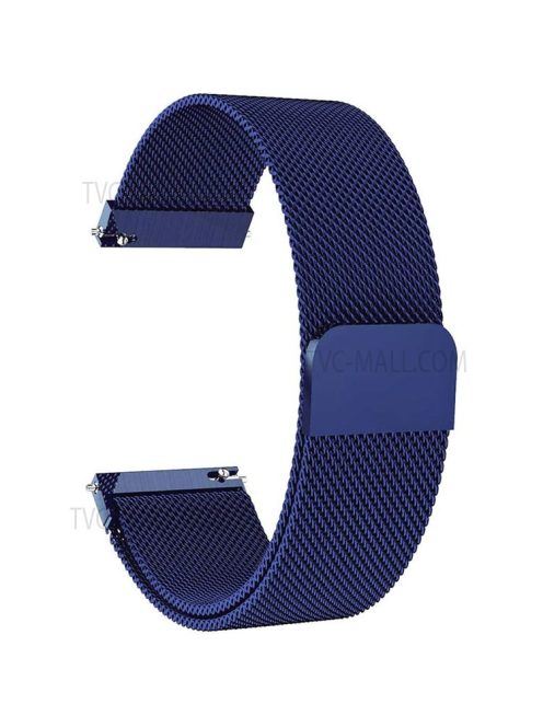 For Garmin Vivomove Luxe/GarminMove Luxe Stainless Steel Milanese Mesh Watch Strap Replace Magnetic Wrist Band (20mm) - Blue