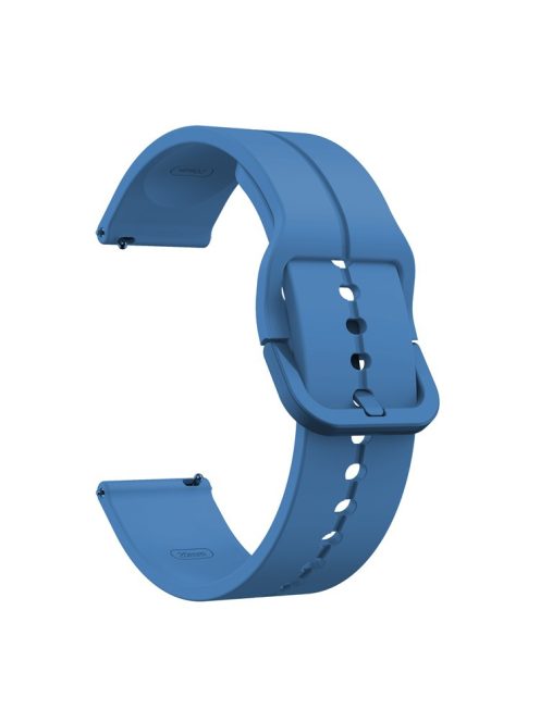 For Garmin VivoMove Trend / Luxe / Style 20mm Watch Band Silicone Wrist Strap with Square Buckle - Blue