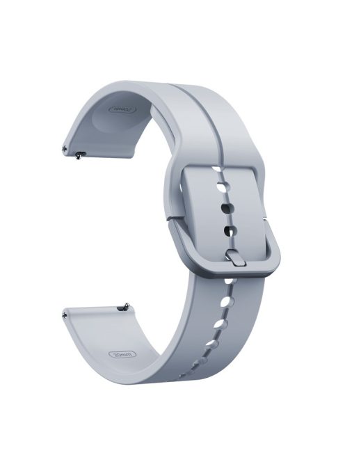 For Garmin VivoMove Trend / Luxe / Style 20mm Watch Band Silicone Wrist Strap with Square Buckle - Light Grey