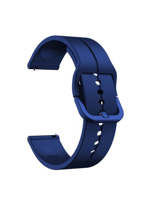 For Garmin VivoMove Trend / Luxe / Style 20mm Watch Band Silicone Wrist Strap with Square Buckle - Midnight Blue