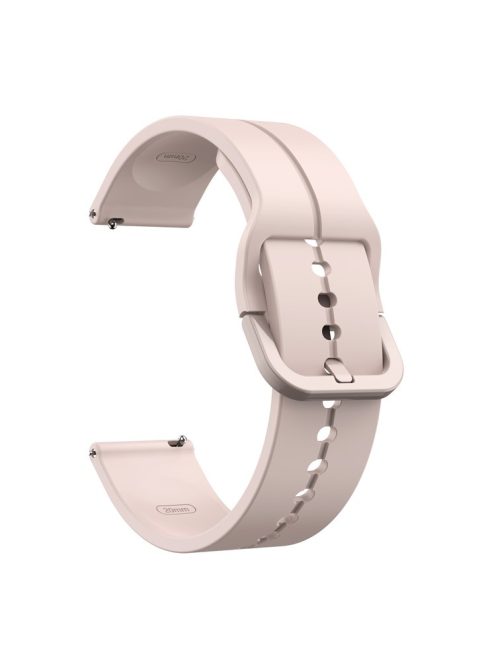 For Garmin VivoMove Trend / Luxe / Style 20mm Watch Band Silicone Wrist Strap with Square Buckle - Pink