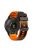 For Garmin vivomove Trend / Luxe / Style Replacement Watch Strap 20mm Dual Color Silicone Watch Band - Black / Orange