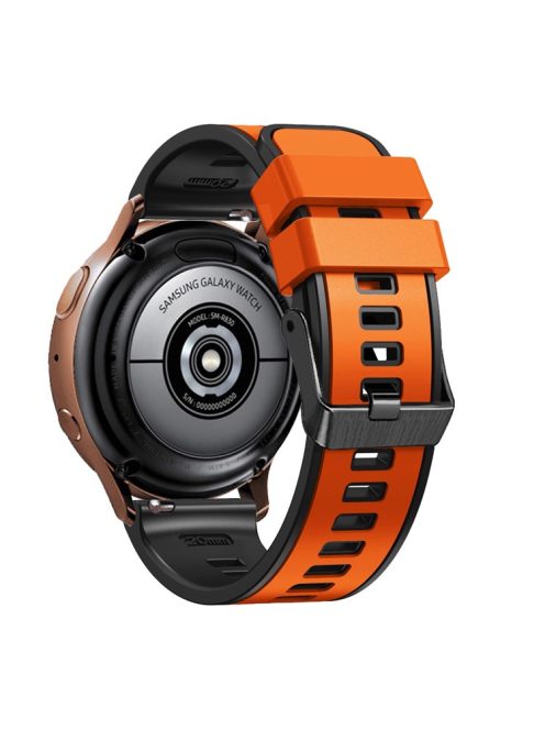 For Garmin vivomove Trend / Luxe / Style Replacement Watch Strap 20mm Dual Color Silicone Watch Band - Orange / Black