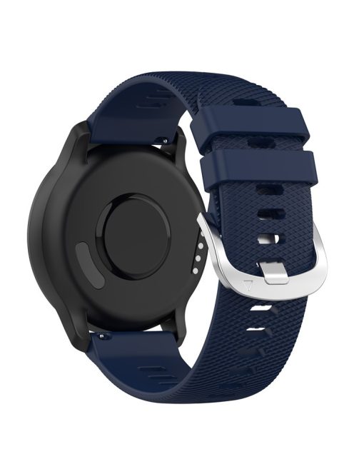 For Garmin VivoMove Trend / Venu Sq 2 Silicone Watch Band 20mm Cross Stripe Watch Strap Replacement - Midnight Blue