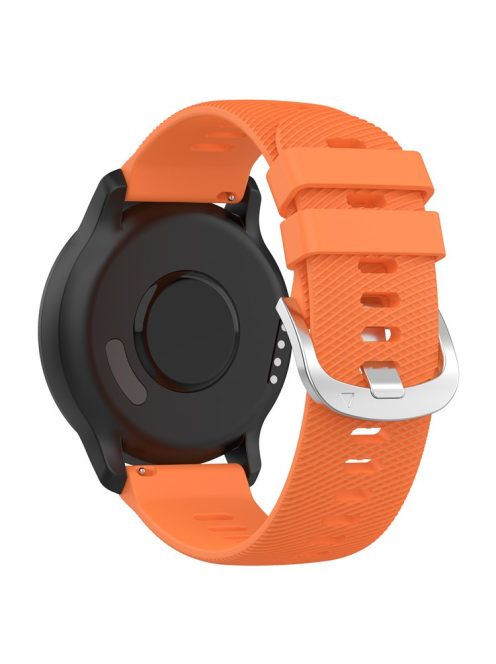 For Garmin VivoMove Trend / Venu Sq 2 Silicone Watch Band 20mm Cross Stripe Watch Strap Replacement - Orange