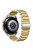 For Garmin Vivomove/Vivomove HR Stainless Steel Watch Strap Quick Release 20mm Watchband with Folding Clasp - Gold/Silver