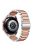 For Garmin Vivomove/Vivomove HR Stainless Steel Watch Strap Quick Release 20mm Watchband with Folding Clasp - Rose Gold/Silver