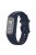 For Garmin Vivosmart 5 Anti-scratch Silicone Watch Band with Case Protector Wrist Strap - Navy Blue