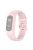 For Garmin Vivosmart 5 Anti-scratch Silicone Watch Band with Case Protector Wrist Strap - Rose Pink