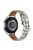 For GarminActive 5 / Samsung Galaxy Watch6 Classic 47mm 43mm Watch Band 20mm Braided PU Leather Wrist Strap - Black White