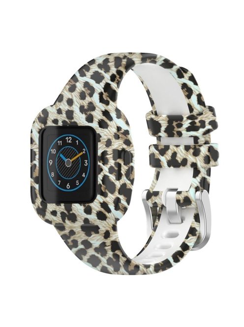 For GarminFit RJ3 / Garmin Vivofit JR3 Pattern Printing Silicone Smart Watch Band Wrist Strap Replacement - Leopard