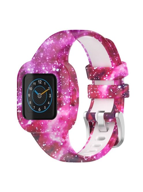 For GarminFit RJ3 / Garmin Vivofit JR3 Pattern Printing Silicone Smart Watch Band Wrist Strap Replacement - Starry Sky