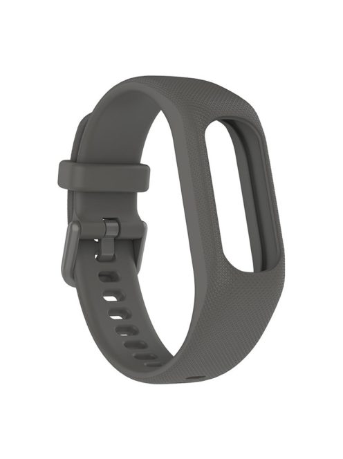 For GarminSmart 5 Wear-resistant Soft Silicone Watch Band with Case Protector Wrist Strap - Dark Grey