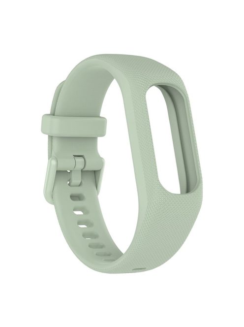 For GarminSmart 5 Wear-resistant Soft Silicone Watch Band with Case Protector Wrist Strap - Light Green