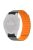 For Huami Amazfit Falcon / Garmin Fenix 7 / 6 / 5 Magnetic Watch Band Silicone Replacement Strap with 22mm PC Connector - Grey+Orange