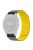 For Huami Amazfit Falcon / Garmin Fenix 7 / 6 / 5 Magnetic Watch Band Silicone Replacement Strap with 22mm PC Connector - Grey+Yellow