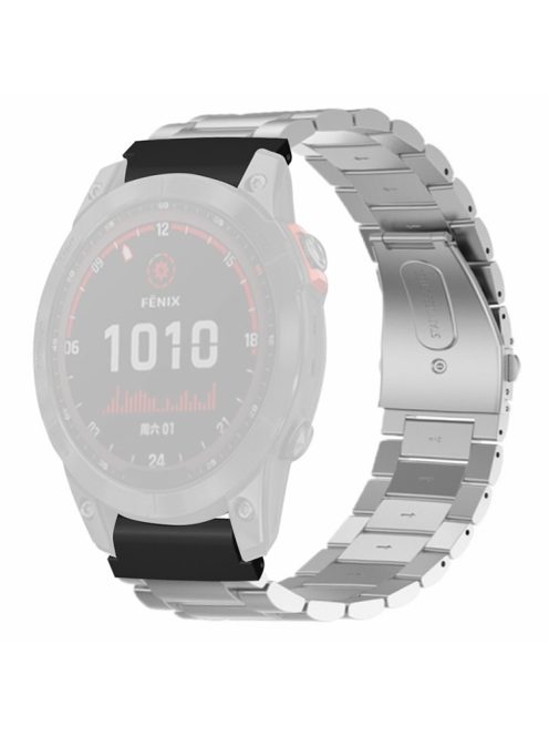 For Huami Amazfit Falcon / Garmin Fenix 7 / 6 / 5 Watch Band Stainless Steel Strap with 22mm PC Connector - Silver