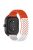 For Huami Amazfit GTR 4 46mm / Garmin Forerunner 255 / Huawei Watch 3 Pro Watch Strap 22mm Silicone Watch Band - Orange / White