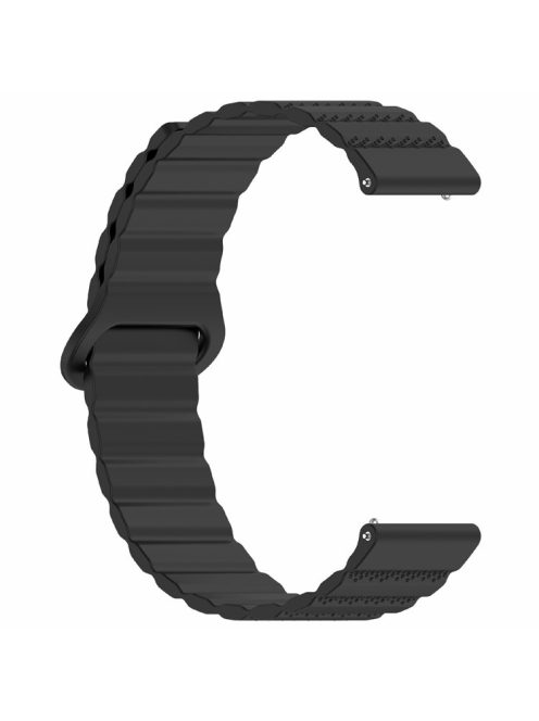 For Huawei Watch GT 4 41mm / Asus Zenwatch 3 WI503Q / Garmin Forerunner 265S Magnetic Strap 18mm Universal Silicone Watch Band - Black