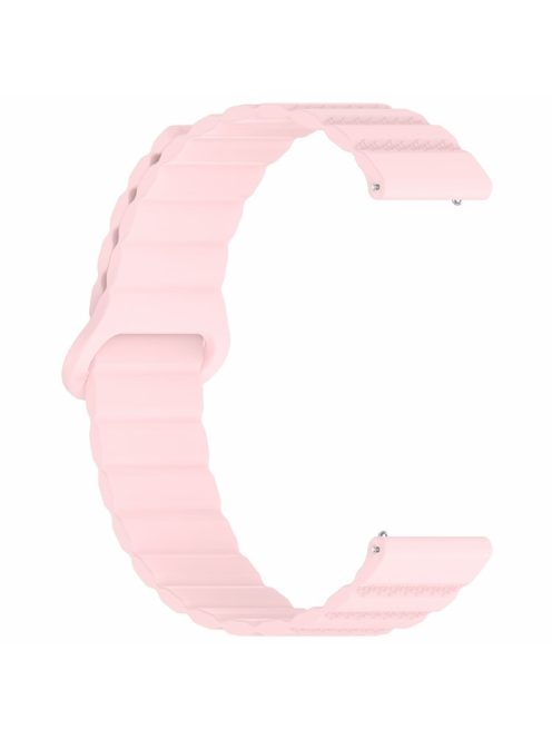 For Huawei Watch GT 4 41mm / Asus Zenwatch 3 WI503Q / Garmin Forerunner 265S Magnetic Strap 18mm Universal Silicone Watch Band - Pink