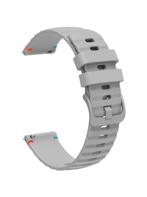 For Huawei Watch GT 4 41mm / Garmin Venu 3S / Garmin Forerunner 265S Universal 18mm Silicone Watch Strap - Grey