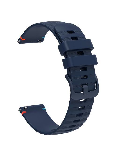 For Huawei Watch GT 4 41mm / Garmin Venu 3S / Garmin Forerunner 265S Universal 18mm Silicone Watch Strap - Navy Blue