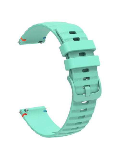 For Huawei Watch GT 4 41mm / Garmin Venu 3S / Garmin Forerunner 265S Universal 18mm Silicone Watch Strap - Teal Green