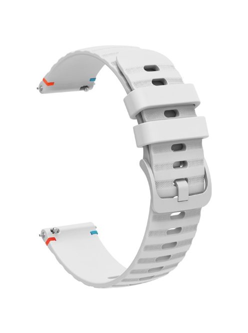 For Huawei Watch GT 4 41mm / Garmin Venu 3S / Garmin Forerunner 265S Universal 18mm Silicone Watch Strap - White