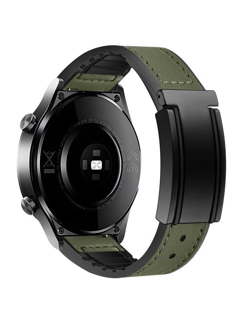 For Huawei Watch GT 4 41mm / Garmin Venu 3S / Xiaomi Mi Watch Magnetic Buckle Strap - Green