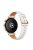 For Huawei Watch GT 4 41mm / Garmin Venu 3S 18mm Watch Band Genuine Cow Leather Wrist Strap - White