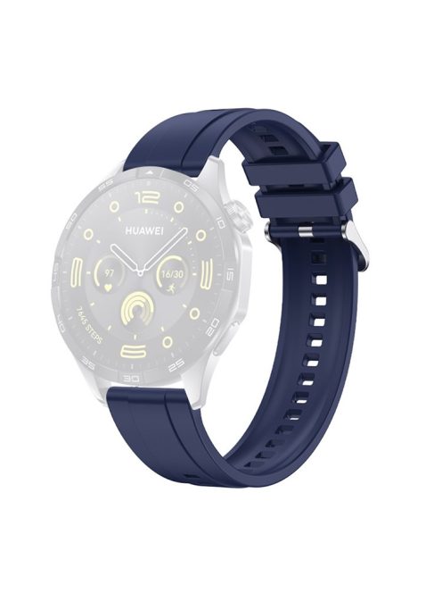 For Huawei Watch GT 4 41mm / Garmin Venu 3S 18mm Watch Strap Silicone Band Replacement - Midnight Blue