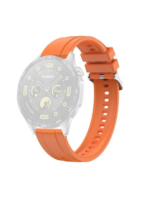 For Huawei Watch GT 4 41mm / Garmin Venu 3S 18mm Watch Strap Silicone Band Replacement - Orange