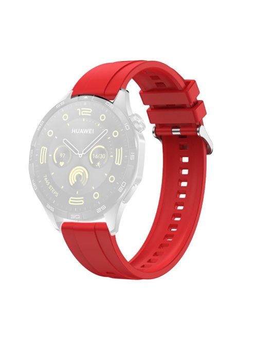 For Huawei Watch GT 4 41mm / Garmin Venu 3S 18mm Watch Strap Silicone Band Replacement - Red