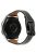 For Huawei Watch GT 4 41mm / Garmin Venu 3S Genuine Cow Leather Band 20mm Watch Strap - Black+Black Buckle