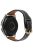 For Huawei Watch GT 4 41mm / Garmin Venu 3S Genuine Cow Leather Band 20mm Watch Strap - Black+Rose Gold Buckle