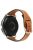 For Huawei Watch GT 4 41mm / Garmin Venu 3S Genuine Cow Leather Band 20mm Watch Strap - Brown+Rose Gold Buckle