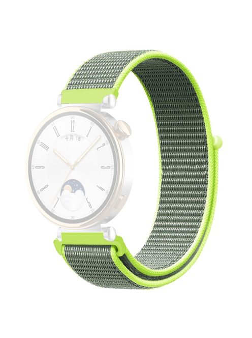 For Huawei Watch GT 4 41mm / Garmin Venu 3S Watch Band 18mm Nylon Loop Adjustable Wrist Strap - Bright Yellow