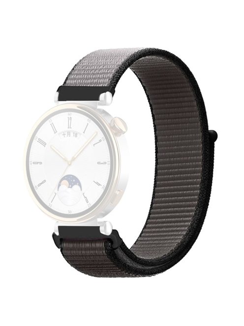 For Huawei Watch GT 4 41mm / Garmin Venu 3S Watch Band 18mm Nylon Loop Adjustable Wrist Strap - Grey