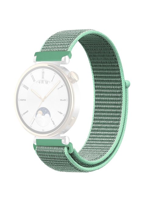 For Huawei Watch GT 4 41mm / Garmin Venu 3S Watch Band 18mm Nylon Loop Adjustable Wrist Strap - Lake Green