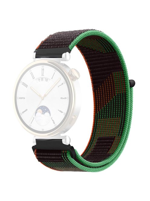 For Huawei Watch GT 4 41mm / Garmin Venu 3S Watch Band 18mm Nylon Loop Adjustable Wrist Strap - Mosaic